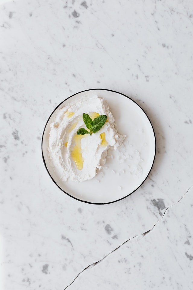 a bowl of cottage cheese